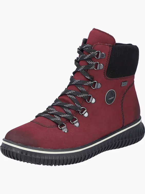 Rieker Damen Schnürstiefel in rot