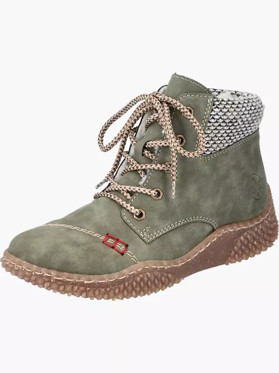 Rieker Damen Schnürstiefel in grün