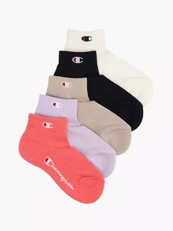 Champion 5er Pack Sneakersocken in schwarz
