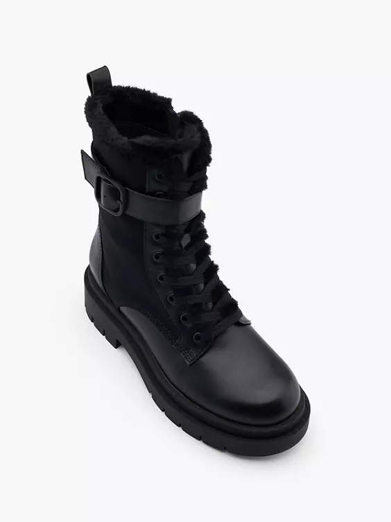 Catwalk Schnürboots in schwarz