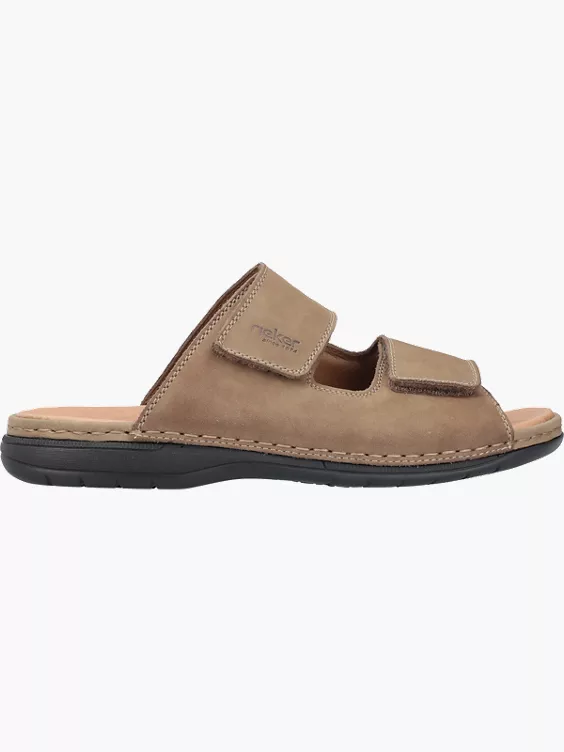 Rieker Herren Pantoletten in beige