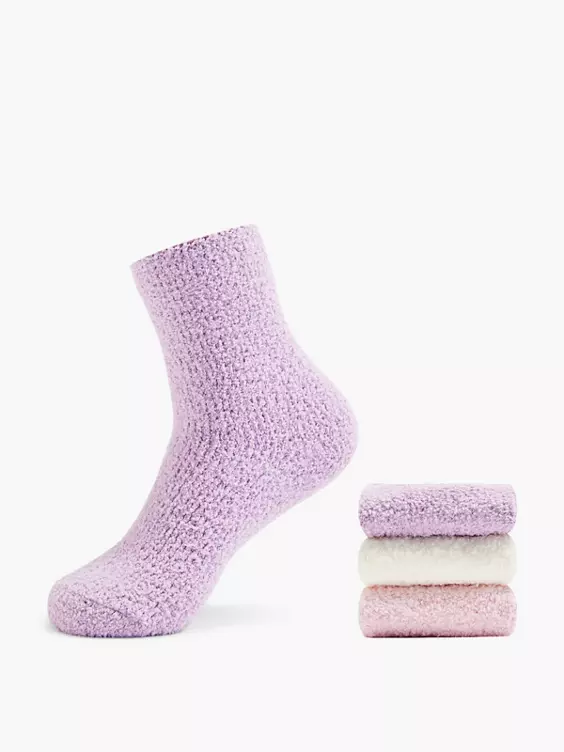 Cosy Nature 3er Pack Socken in rosa
