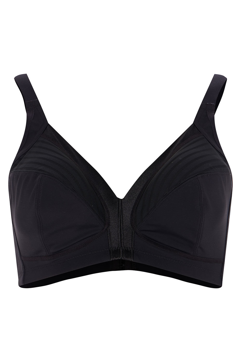 Non Wired Total Support Bra with Striped Detail