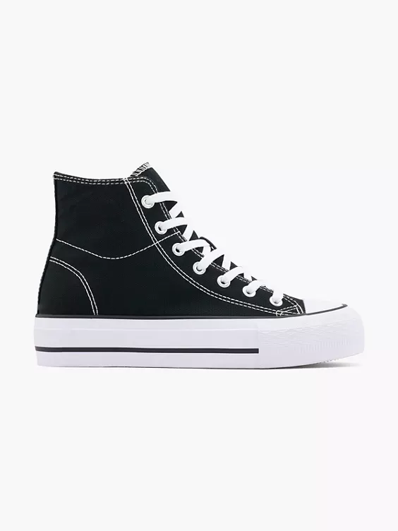 Vty Hoher Sneaker in schwarz