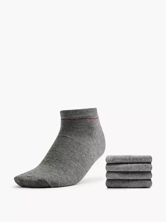 Cosy Nature 4er Pack Sneakersocken in grau