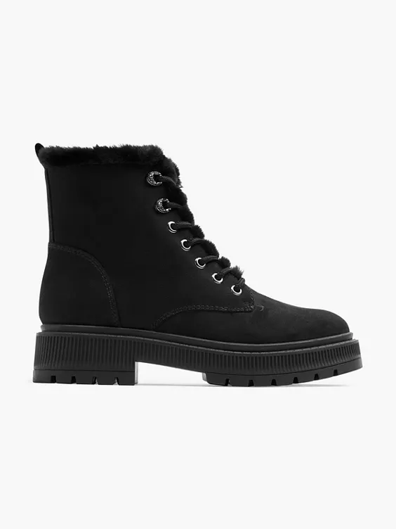 Catwalk Schnürboots in schwarz
