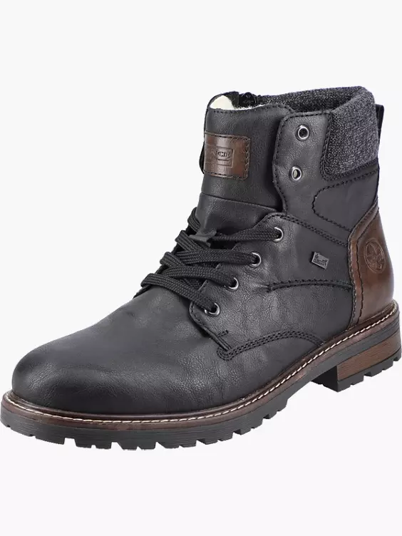 Rieker Herren Schnürstiefel in schwarz