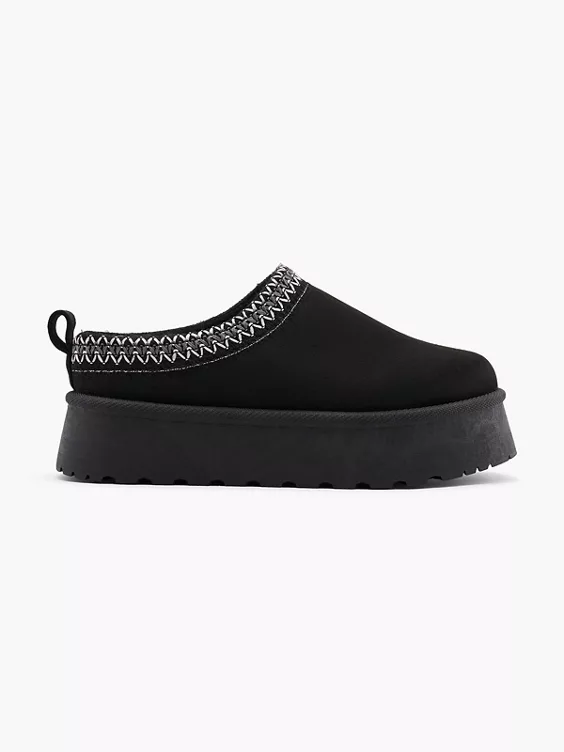 Graceland Pantoffel in schwarz