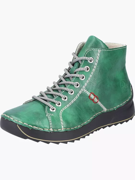 Rieker Damen Schnürstiefel in grün