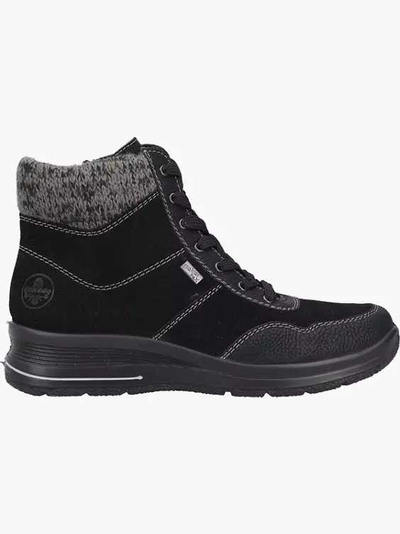 Rieker Damen Schnürstiefel in schwarz