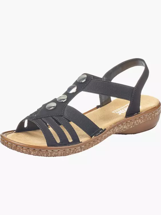 Rieker Damen Riemchensandalen in schwarz