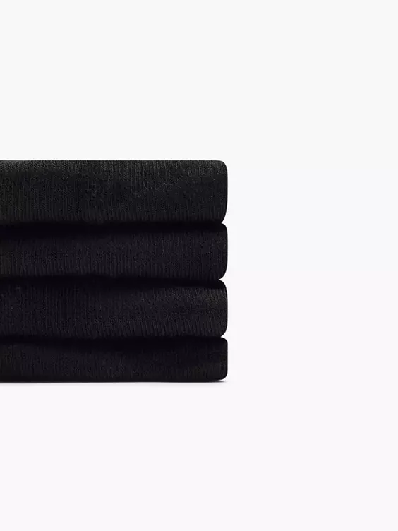 Cosy Nature 4er Pack Sneakersocken in schwarz