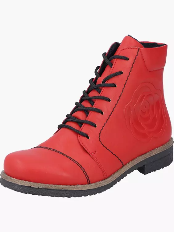Rieker Damen Schnürstiefel in rot