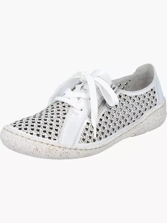Rieker Damen Schnürschuhe in weiß