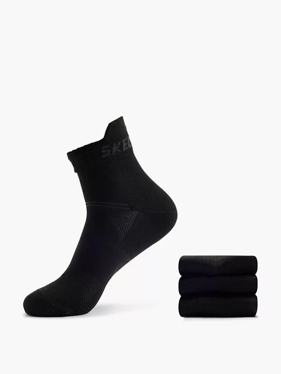 Skechers 3er Pack Socken in schwarz
