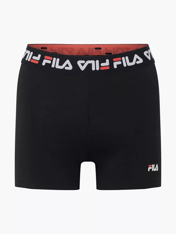 FILA Kurze Tights in schwarz