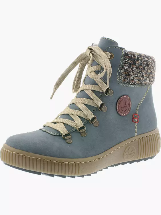 Rieker Damen Schnürstiefel in blau