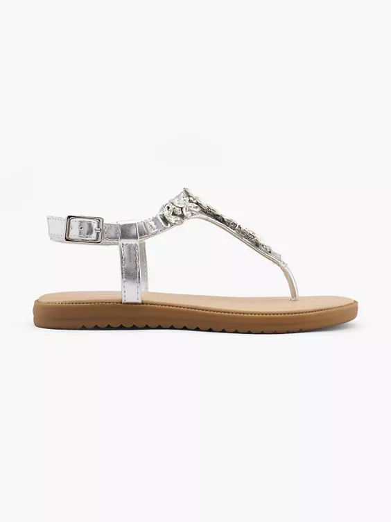 Graceland Sandale in silber