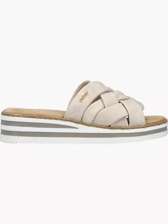 Rieker Damen Pantoletten in beige