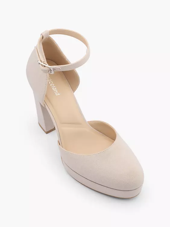 Catwalk Spangenpumps in beige