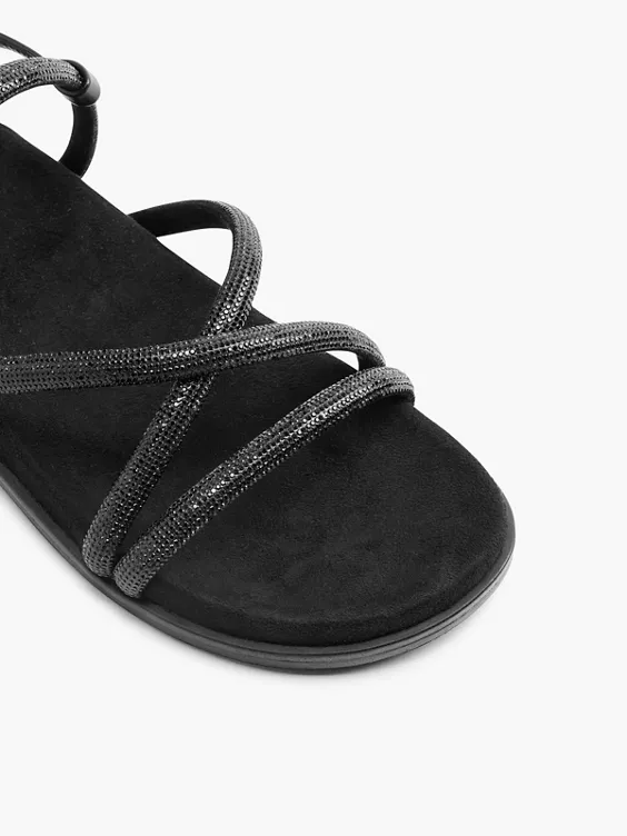 Catwalk Sandale in schwarz