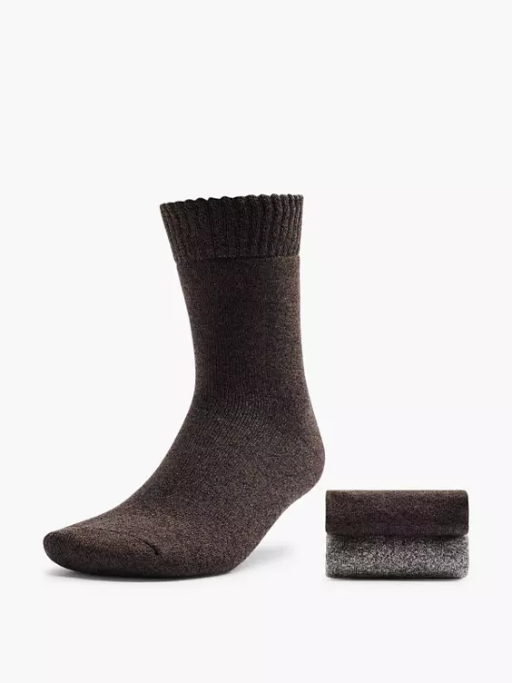 Cosy Nature 2er Pack Socken in braun