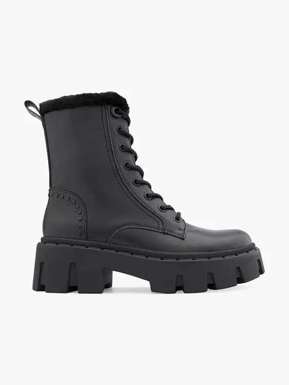 Catwalk Schnürboots in schwarz