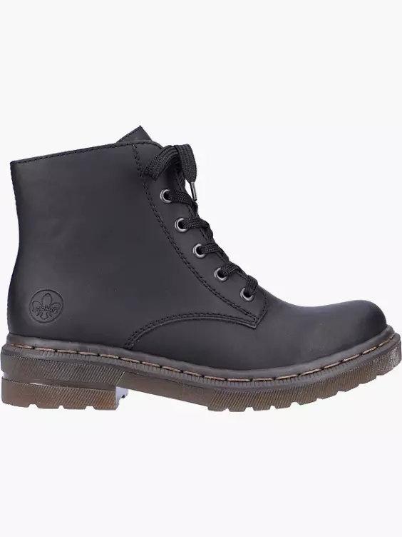 Rieker Damen Schnürstiefel in schwarz
