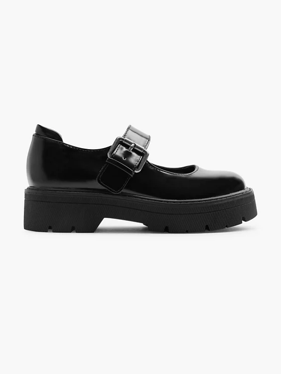 Graceland Mary Jane Ballerina in schwarz