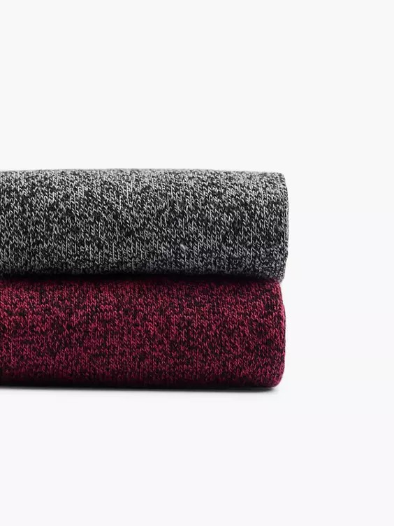 Cosy Nature 2er Pack Socken in grau