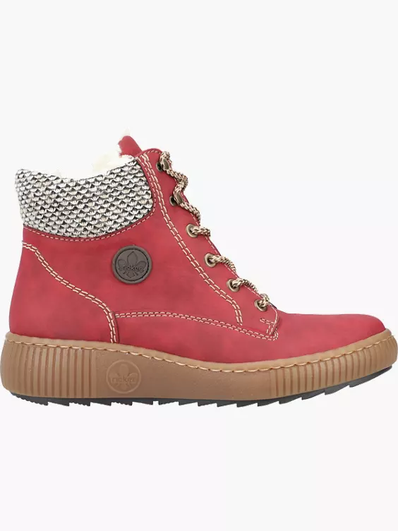 Rieker Damen Schnürstiefel in rot