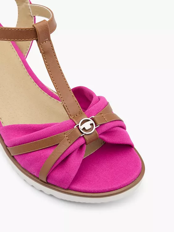 TOM TAILOR Keilsandalette in pink