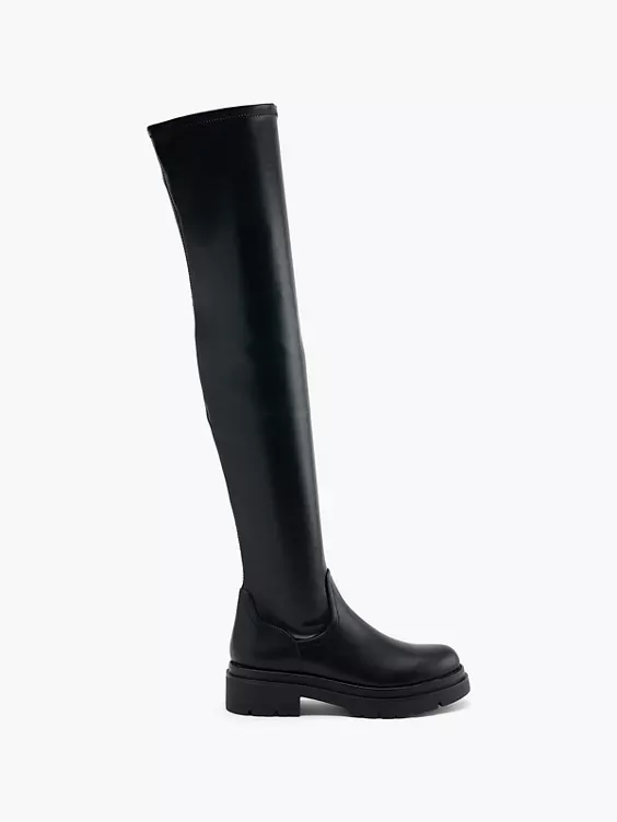 Catwalk Overknee in schwarz