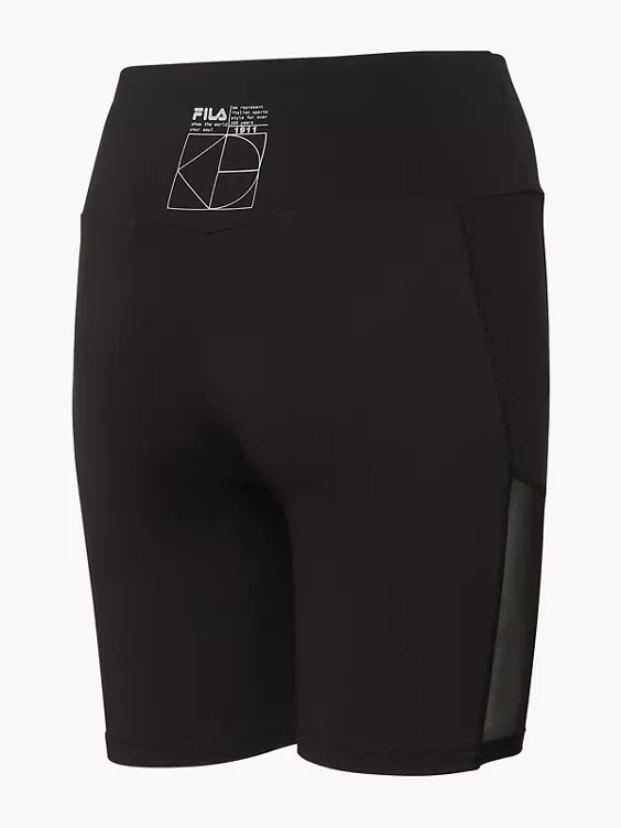 FILA Kurze Tights in schwarz