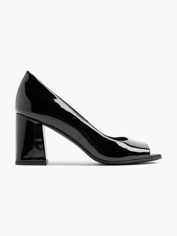 Catwalk Peeptoe in schwarz