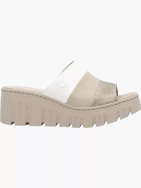 Rieker Damen Pantoletten in beige