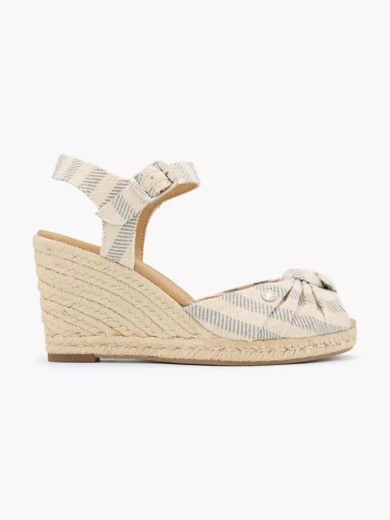 ESPRIT Keilsandalette in beige