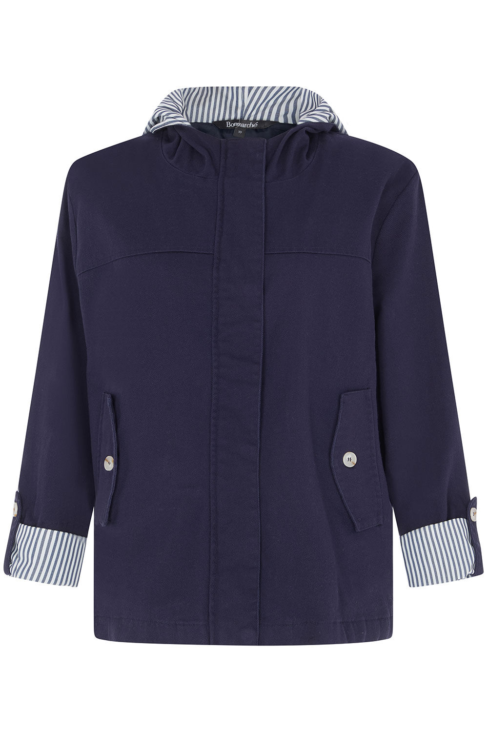Stripe Detail Hooded Jacket