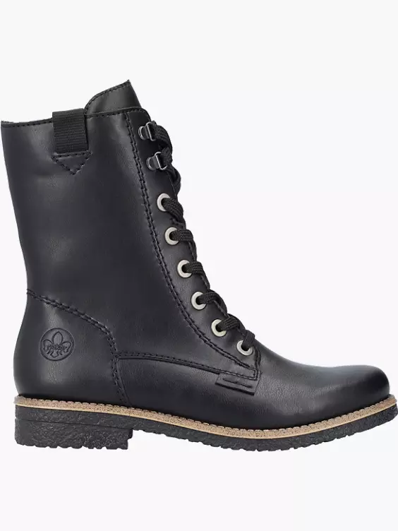 Rieker Damen Schnürstiefel in schwarz
