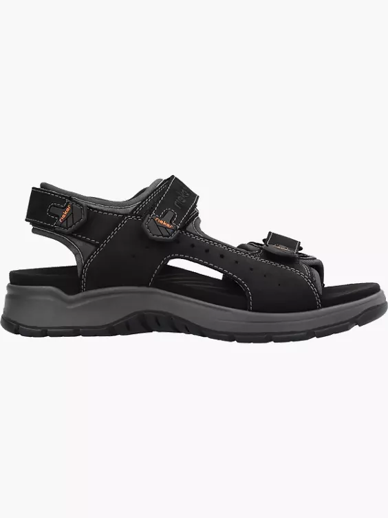 Rieker Herren Trekkingsandalen in schwarz