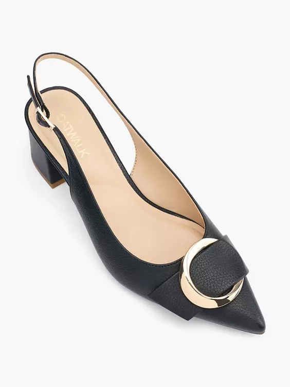 Catwalk Slingpumps in schwarz