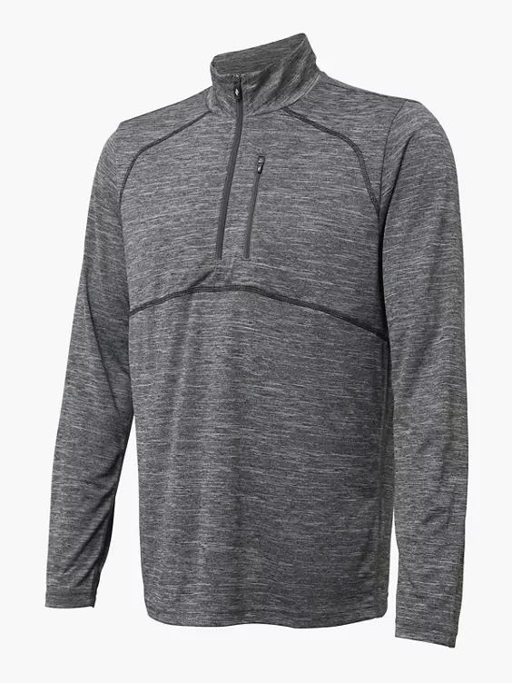 Skechers Half-Zip Longsleeve in grau