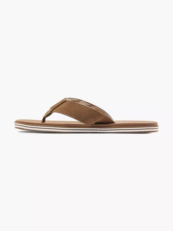 ESPRIT Leder Zehentrenner in cognac