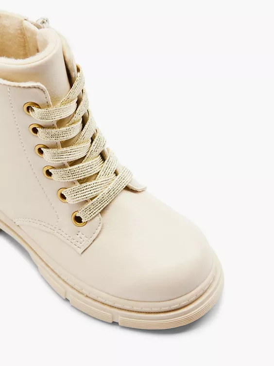 Graceland Schnürboots in creme