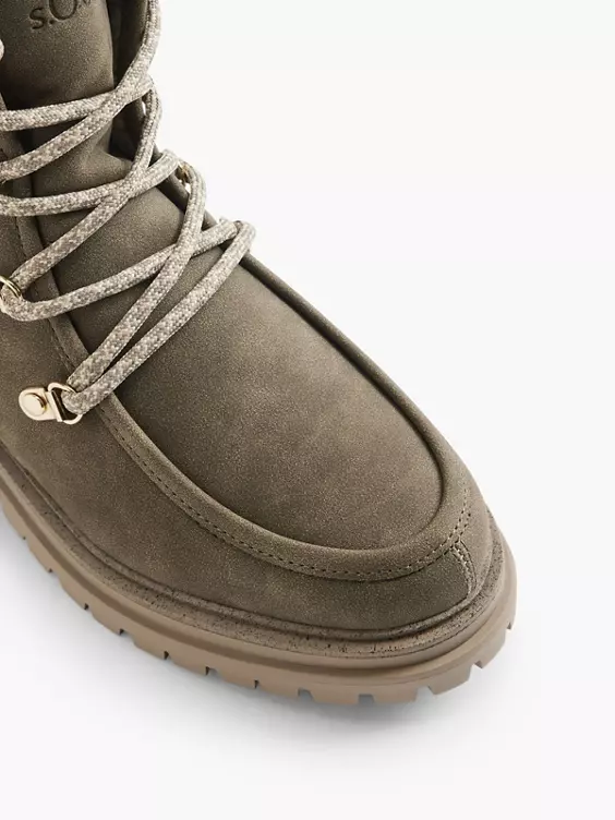 s.Oliver Schnürboots in olive