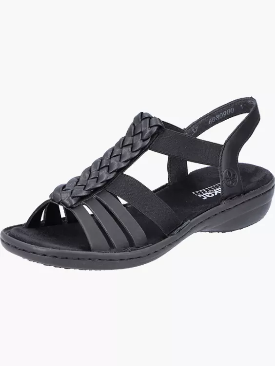 Rieker Damen Riemchensandalen in schwarz