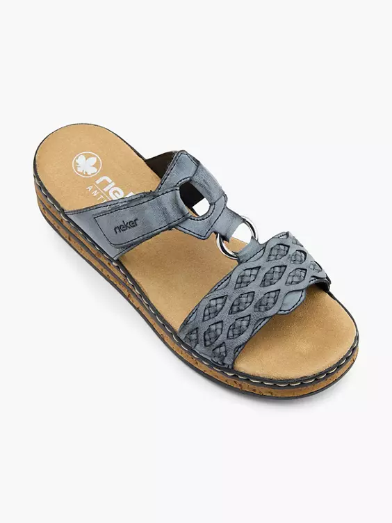 Rieker Komfort Pantolette in blau