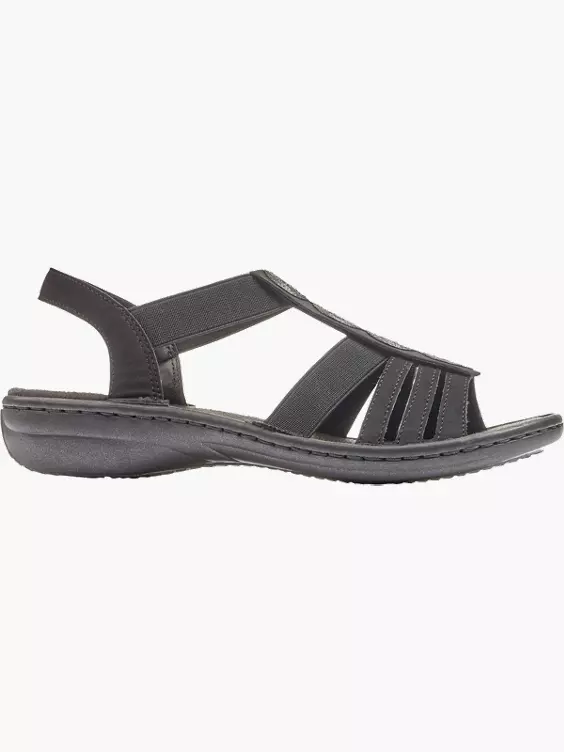 Rieker Damen Riemchensandalen in schwarz