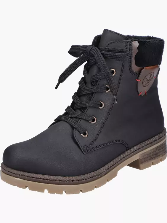 Rieker Damen Schnürstiefel in schwarz