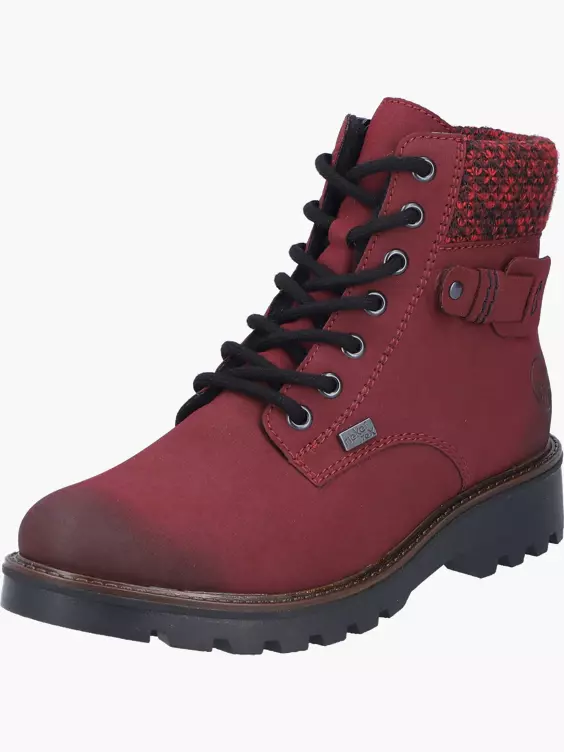 Rieker Damen Schnürstiefel in rot